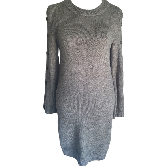 NWT Madewell Donegal Button-Sleeve Sweater Dress in Olive Green Size XXS - Picture 2 of 9